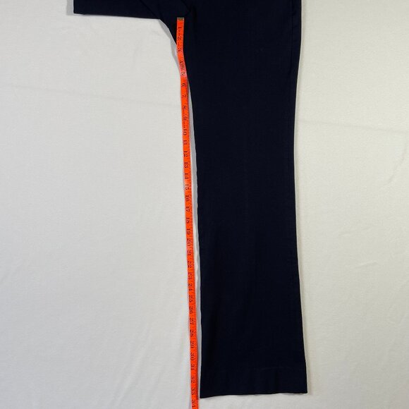 Banana Republic Logan Trousers Navy Blue Cotton Blend Stretch Size 10 L - Picture 11 of 16